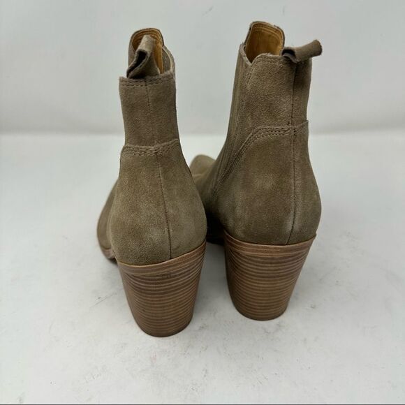 Marc Fisher Taupe Suede Pointed Toe Ankle Booties 11 - Picture 4 of 8